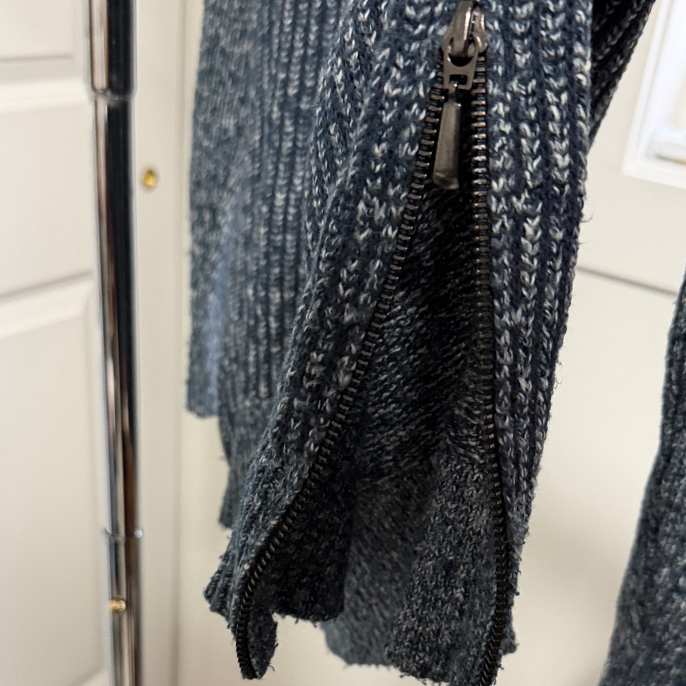 Leo & Nicole Navy Cowl Neck Sweater - Picture 5 of 5